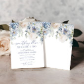 私が行う前に何か青いブライダルシャワー 招待状