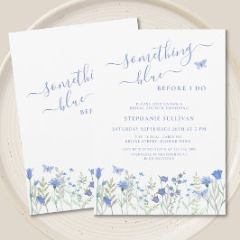 私が行う前に何か青いブライダルシャワー 招待状