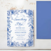 私が行う前に何か青いブライダルシャワー 招待状