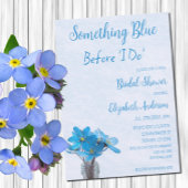 私が行う前に何か青いブライダルシャワー 招待状