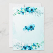 私が行う前に何か青いブライダルシャワー 招待状 (裏面)