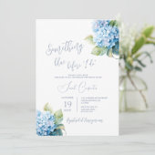 私が行う前に何か青いブライダルシャワー 招待状 (スタンド正面)
