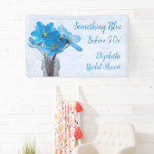 私が行う前に何か青いブライダルシャワー 横断幕 (インサイチュ)