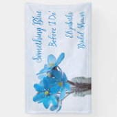 私が行う前に何か青いブライダルシャワー 横断幕 (縦)