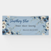 私が行う前に何か青いブライダルシャワー 横断幕 (横)