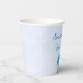 私が行う前に何か青いブライダルシャワー 紙コップ (右)