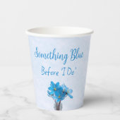 私が行う前に何か青いブライダルシャワー 紙コップ (正面)