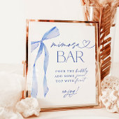 私が行う前に何か青いブライダルミモサバーサイン ポスター