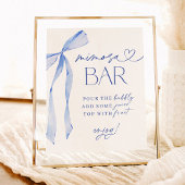 私が行う前に何か青いブライダルミモサバーサイン ポスター