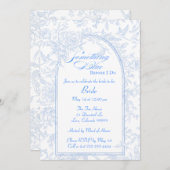 私が行う前に何か青い招待状 案内状 (正面/裏面)