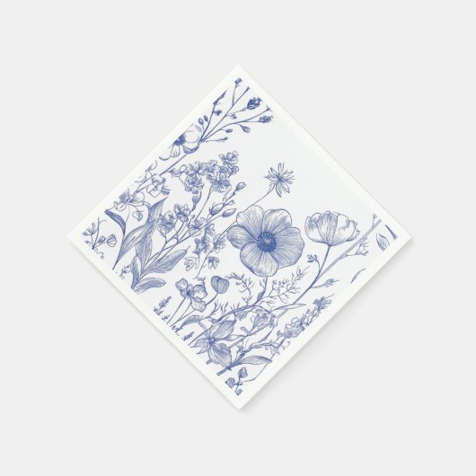 私が行う前に何か青 スタンダードカクテルナプキン (角)