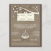 私が行う | バーベキュー | 婚約ファッションド インビテーションポストカード (正面)