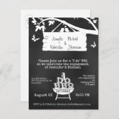 私が行う | バーベキュー | 婚約黒板 インビテーションポストカード (正面/裏面)