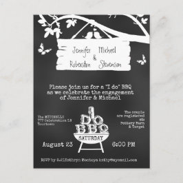 私が行う | バーベキュー | 婚約黒板 インビテーションポストカード