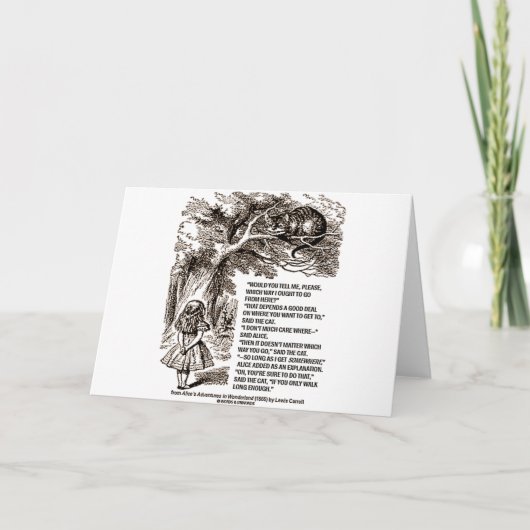 私が行くべきワンダーランド引用文 カード (正面)