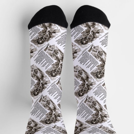 私が行くべきワンダーランド引用文 ソックス (上部)