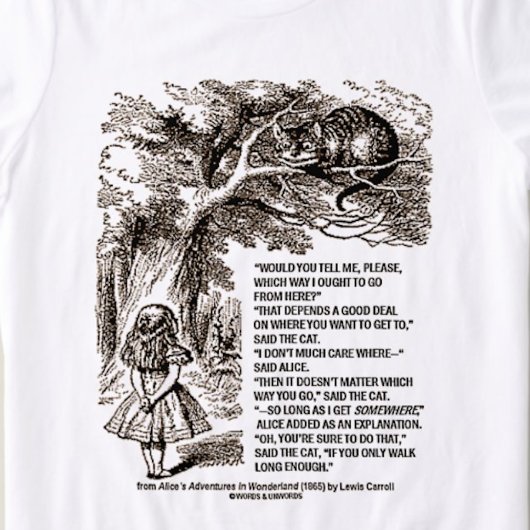 私が行くべきワンダーランド引用文 トライブレンドＴシャツ