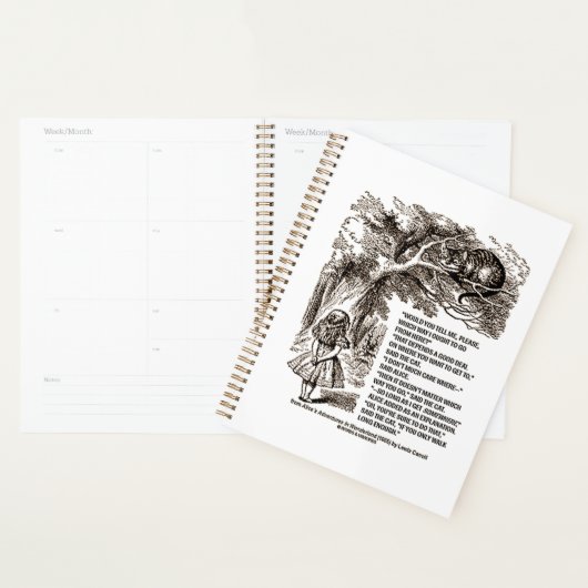 私が行くべきワンダーランド引用文 プランナー手帳 (ディスプレー)