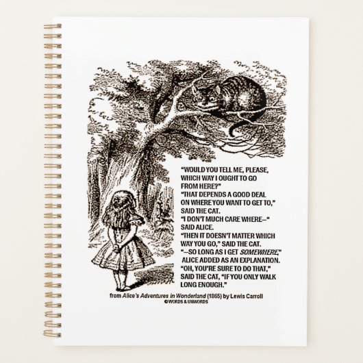 私が行くべきワンダーランド引用文 プランナー手帳 (正面)