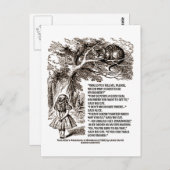 私が行くべきワンダーランド引用文 ポストカード (正面/裏面)