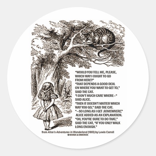 私が行くべきワンダーランド引用文 ラウンドシール (正面)