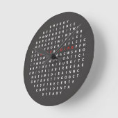 私が行く保言葉- Word Quest Circle ラウンド壁時計 (傾斜)
