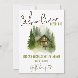 私が行く前にキャビン・クルー！週末のバチェロレッテ 招待状