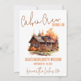 私が行く前にキャビン・クルー！週末のバチェロレッテ 招待状