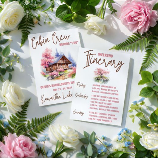 私が行く前にキャビン・クルー！週末のバチェロレッテ 招待状