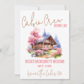 私が行く前にキャビン・クルー！週末のバチェロレッテ 招待状 (正面)