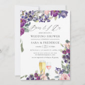私が行く前に紫と梅のフローラが生える 招待状 (正面)