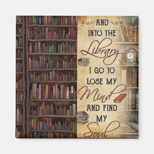 私が行く図書館 マグネット (正面)