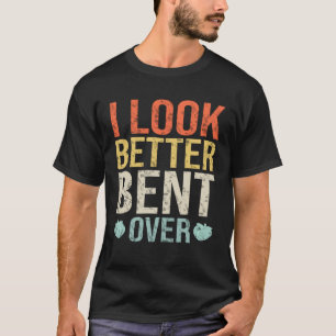 私が見た方が曲がった上のフィットネストレーニングピーチブーツ Tシャツ