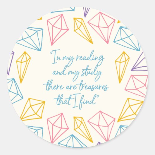 「私が見つけた宝物」 ラウンドシール (正面)