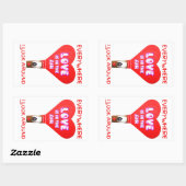 私が見る限り愛は空中にあるのまわりに 長方形シール (シート)