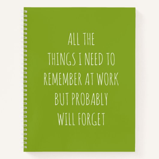 私が覚えておくべき全てのこと ノートブック (正面)