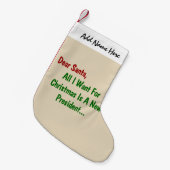 私が親愛クリスマスに欲しいサンタは新しい社長だ スモールクリスマスストッキング (正面 (吊り時))
