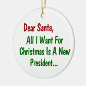 私が親愛クリスマスに欲しいサンタは新しい社長だ セラミックオーナメント (左)