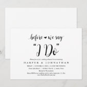 私が言う前に、のリハーサル結婚ディナー 招待状 (正面/裏面)