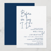 私が言う前に、のリハーサル結婚ディナー 招待状 (正面/裏面)