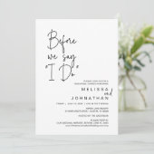 私が言う前に、のリハーサル結婚ディナー 招待状 (スタンド正面)