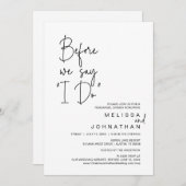 私が言う前に、のリハーサル結婚ディナー 招待状 (正面/裏面)