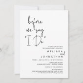 私が言う前に、のリハーサル結婚ディナー 招待状 (正面)