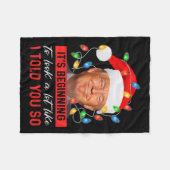 私が言ったように見え始めそうトランプX フリースブランケット (正面(横))