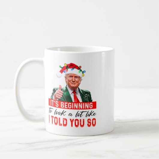 私が言ったように見え始めている コーヒーマグカップ (左)