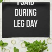 私が言った何を残念な足日-おもしろいなノベルティの体育館のために キッチンタオル (折り畳み)