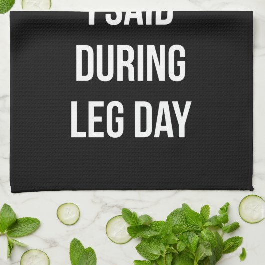 私が言った何を残念な足日-おもしろいなノベルティの体育館のために キッチンタオル (折り畳み)