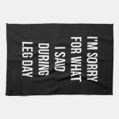 私が言った何を残念な足日-おもしろいなノベルティの体育館のために キッチンタオル (横)