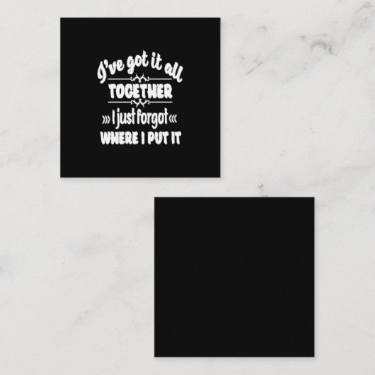 私が言っ得た所で全て一緒に忘れす スクエア名刺 (正面/裏面)