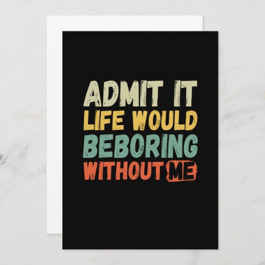 私が言わなければ人生は退屈だと認おもしろいめる セーブザデート (正面/裏面)